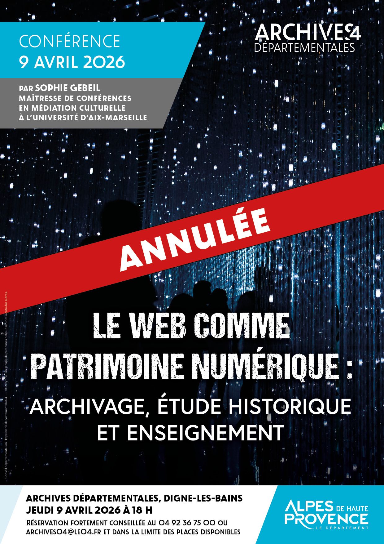 Conférence annulée